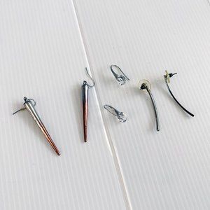 Mixed Costume Jewelery Earring Lot - Contemporary / Modern / Rock